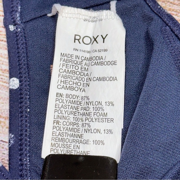 Roxy Blue and White Bikini Set with Polka Dot Design - Picture 9 of 14